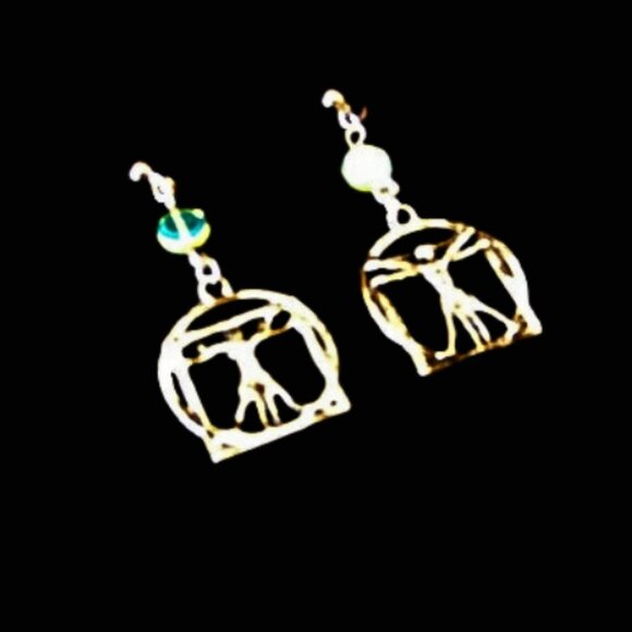 LEO DA VINCI STYLE EARRINGS - Picture 2 of 2
